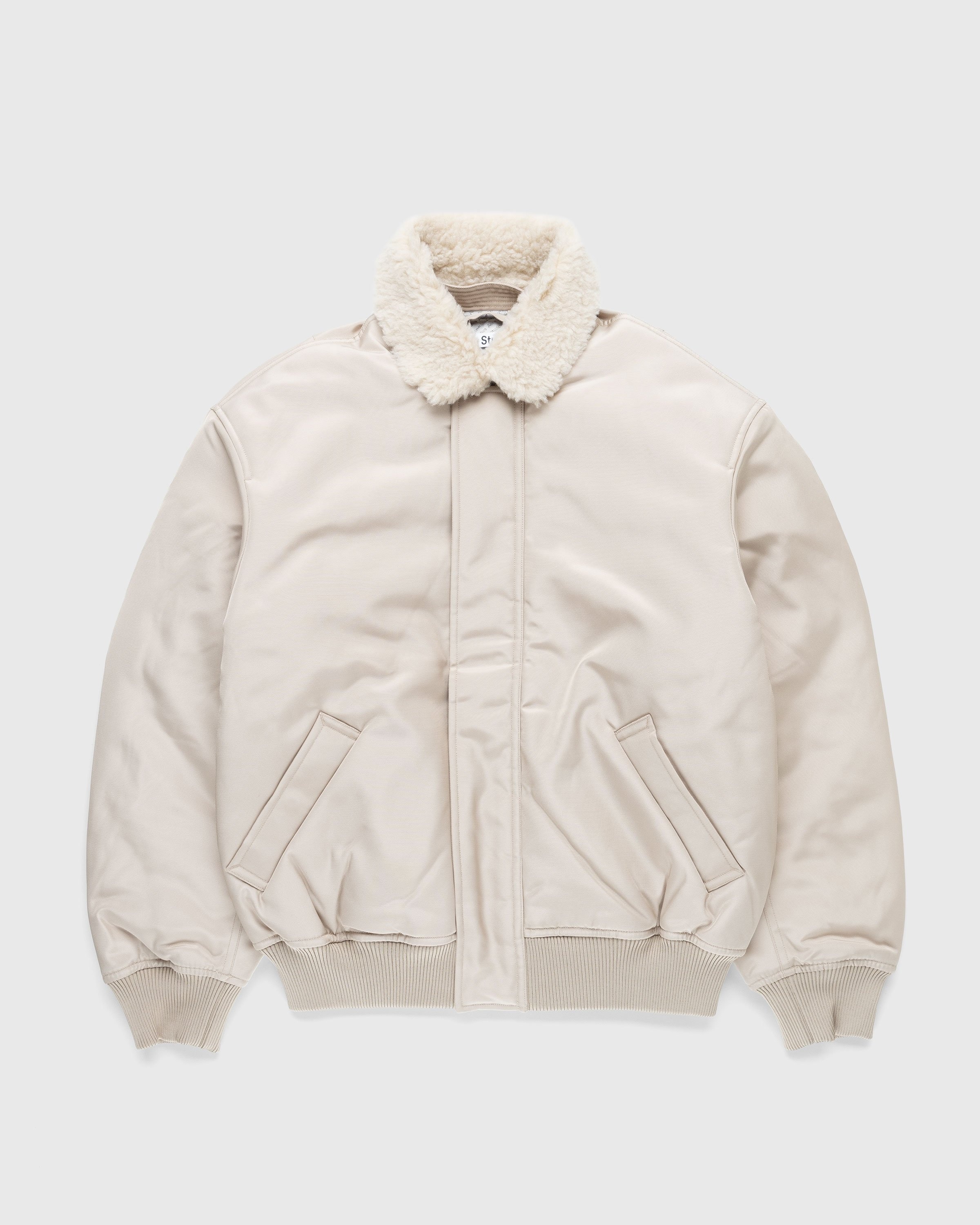 Acne Studios Shearling Collar Jacket Beige Highsnobiety Shop